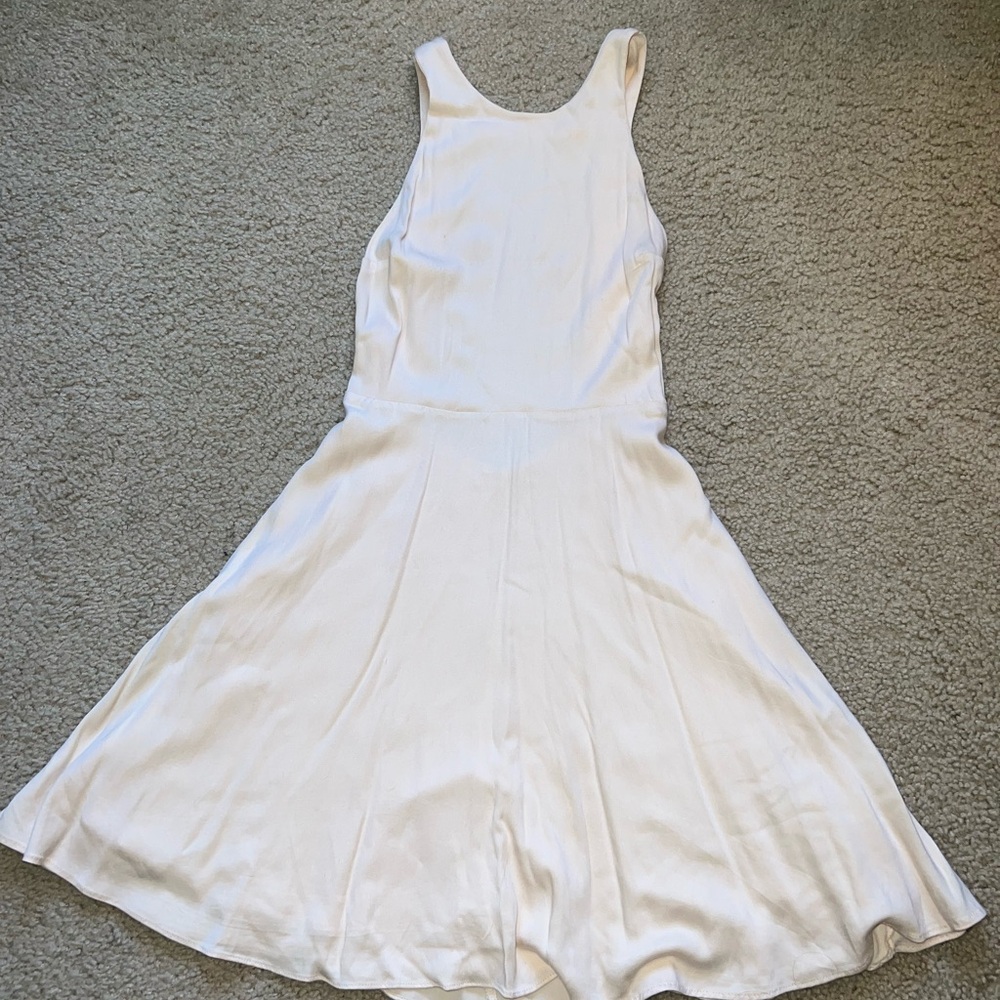 Silence + Noise Cream Backless Dress
